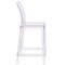 Emma and Oliver Ghost Counter Stool in Transparent Crystal with Square Back